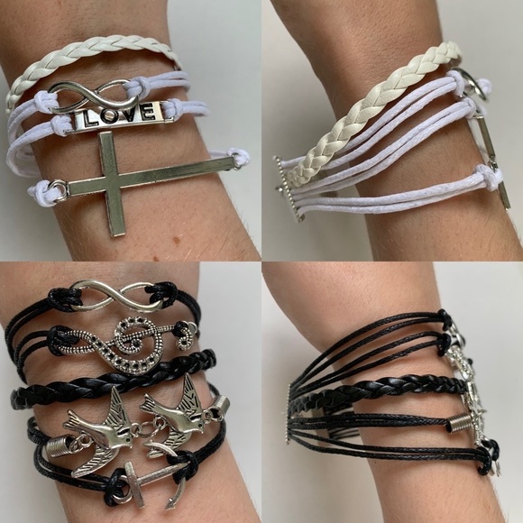 NEW Pick 1 Layered Leather Charm Bracelet - Picture 4 of 10